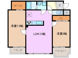 霞ケ浦駅 徒歩8分 3階の物件間取画像